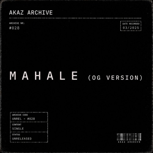 Cover: MAHALE (OG VERSION)