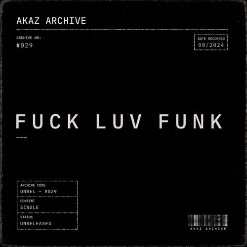 Cover: FUCK LUV FUNK