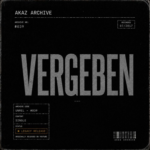 Cover: VERGEBEN