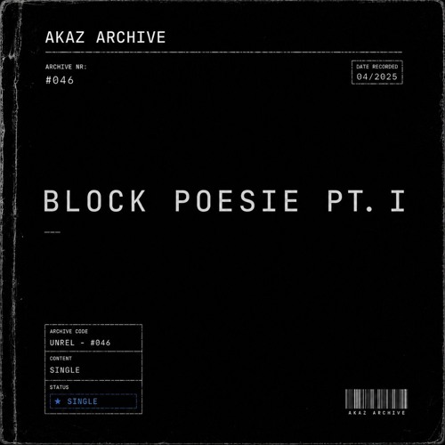 Cover: BLOCK POESIE PT. I